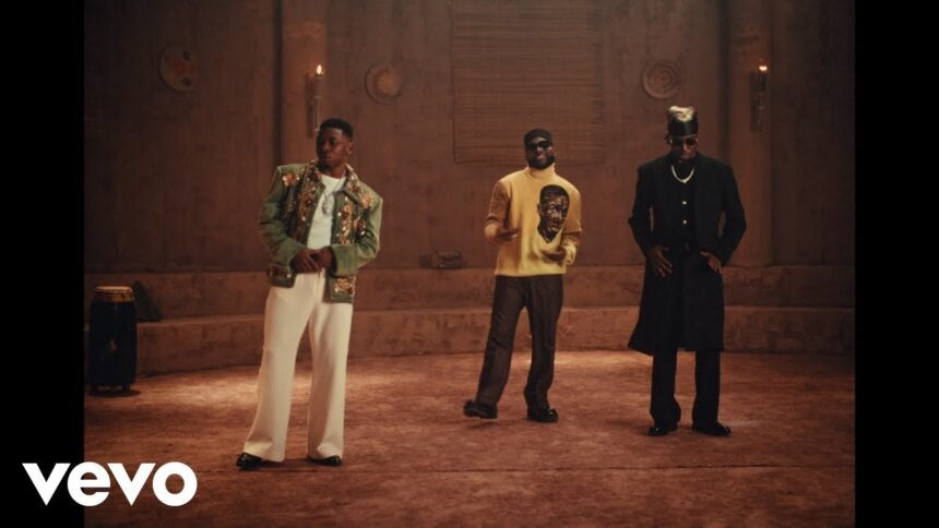 Davido performing alongside Mayorkun and FOLA in B4 B4 official video