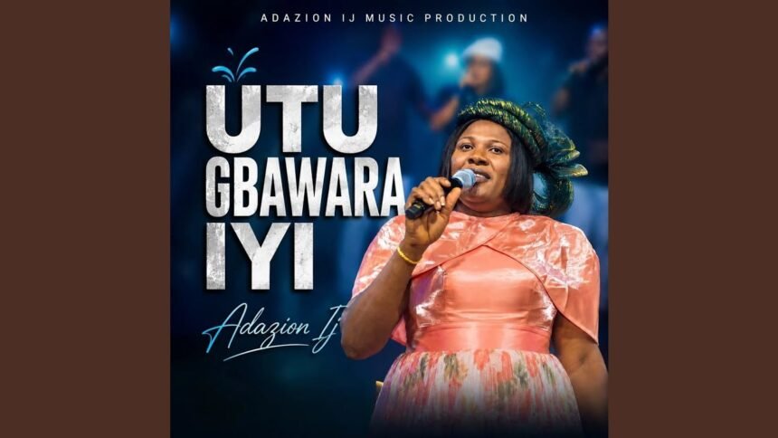 Adazion Ij standing during a photo shoot for Utu Gbawara Iyi.